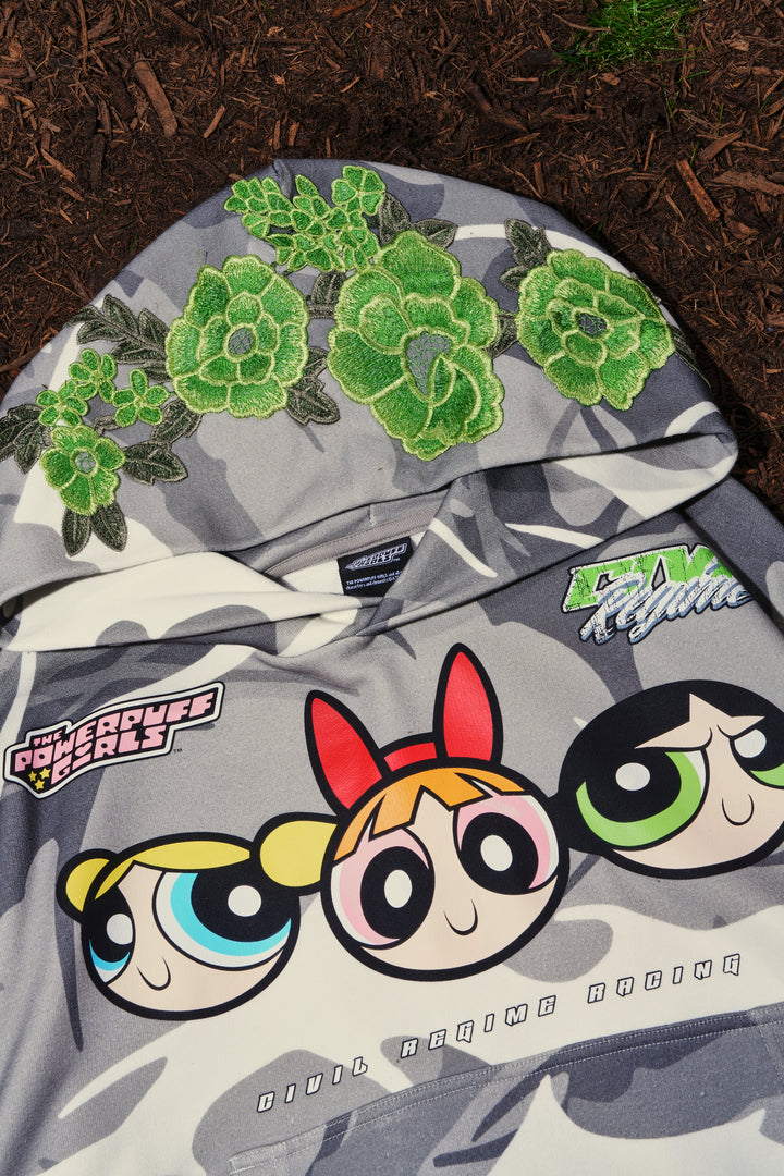 Lost Roses Hoodie in Green Camo