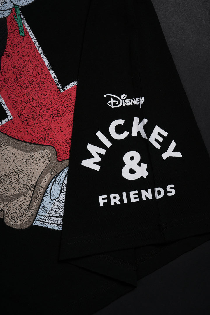 Mickey's Chaos 199X Oversized Tee in Black