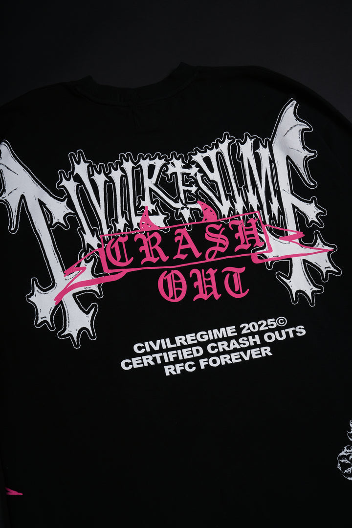 Devil's Crash Out American Classic Oversized Tee in Black