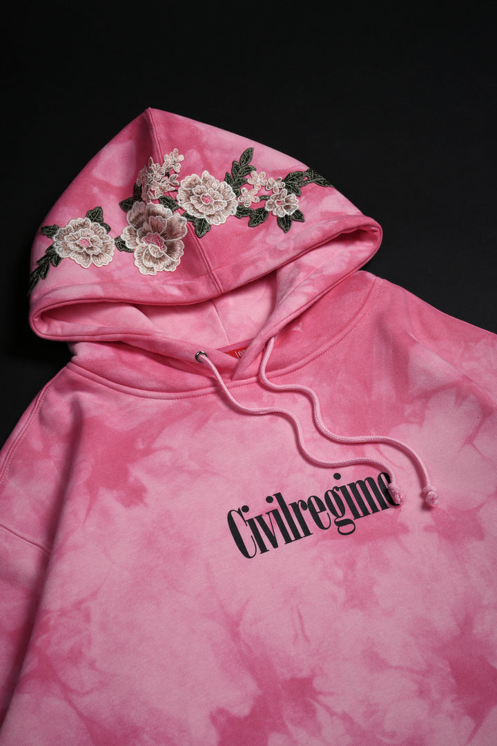 Minnie Cozy Hoodie in Baby Pink Marble Wash