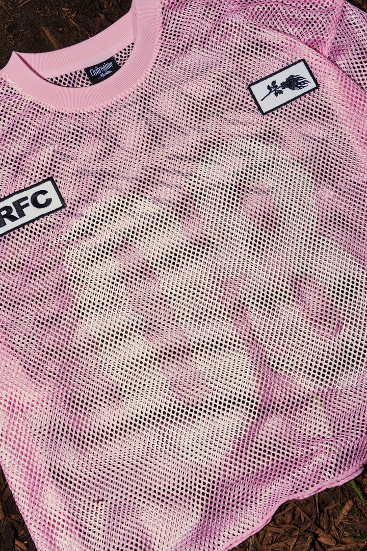 Floral Chaos Hell Week Mesh Jersey in Pink