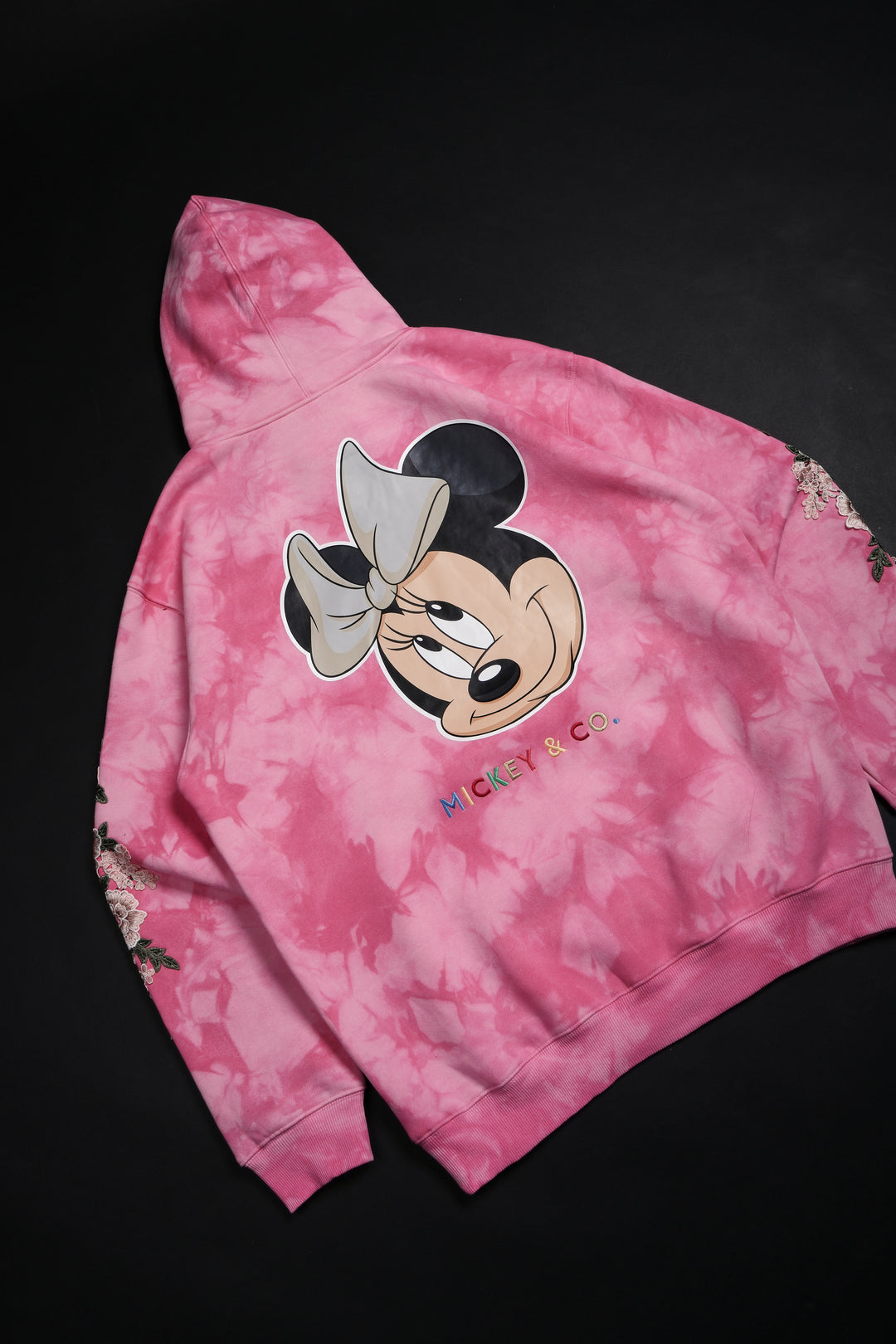 Minnie Cozy Hoodie in Baby Pink Marble Wash