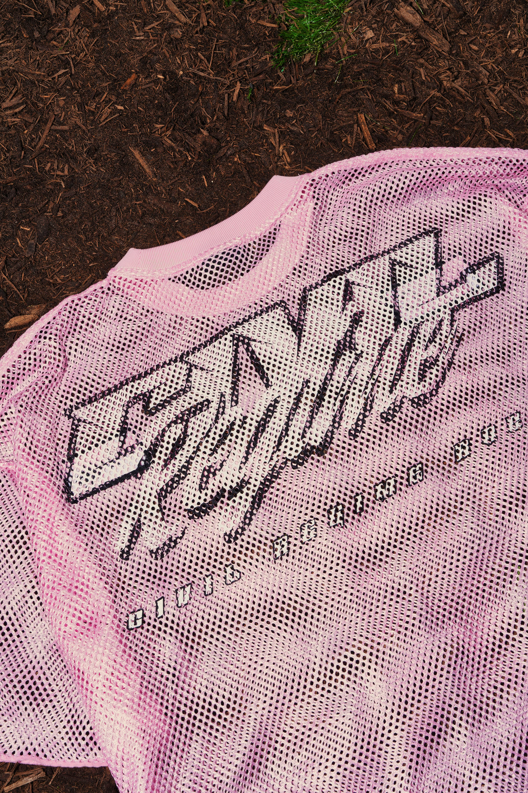 Floral Chaos Hell Week Mesh Jersey in Pink