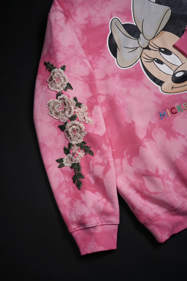 Minnie Cozy Hoodie in Baby Pink Marble Wash