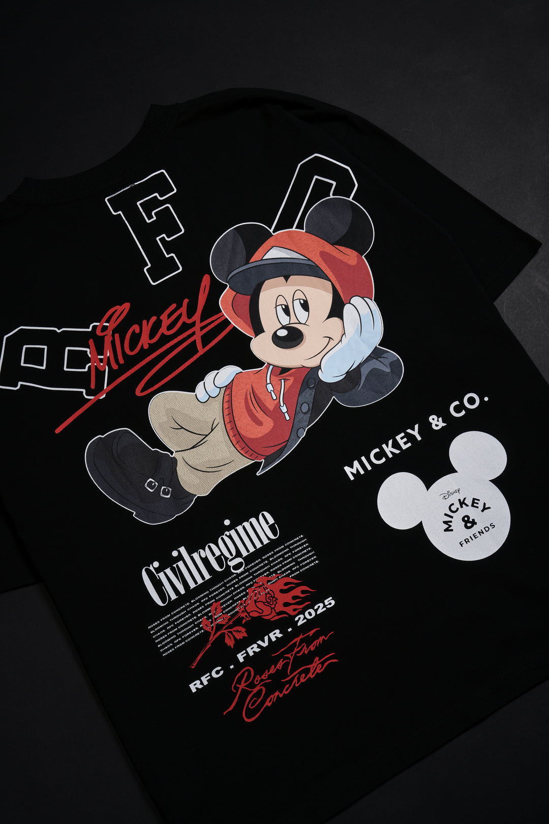 Mickey's Rose 199X Oversized Tee in Black