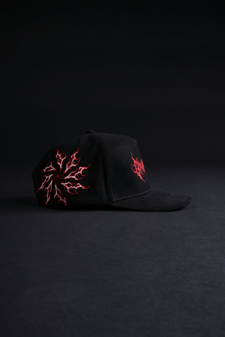 Civil Shuriken 5 Panel Snapback Hat in Black