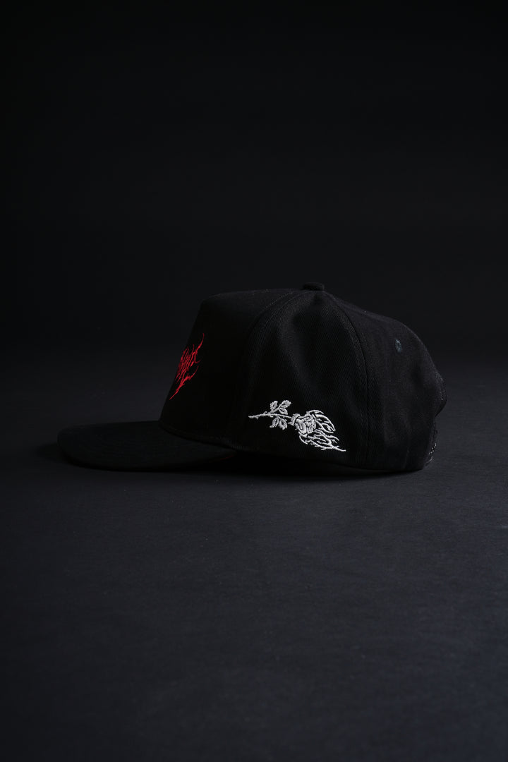 Civil Shuriken 5 Panel Snapback Hat in Black