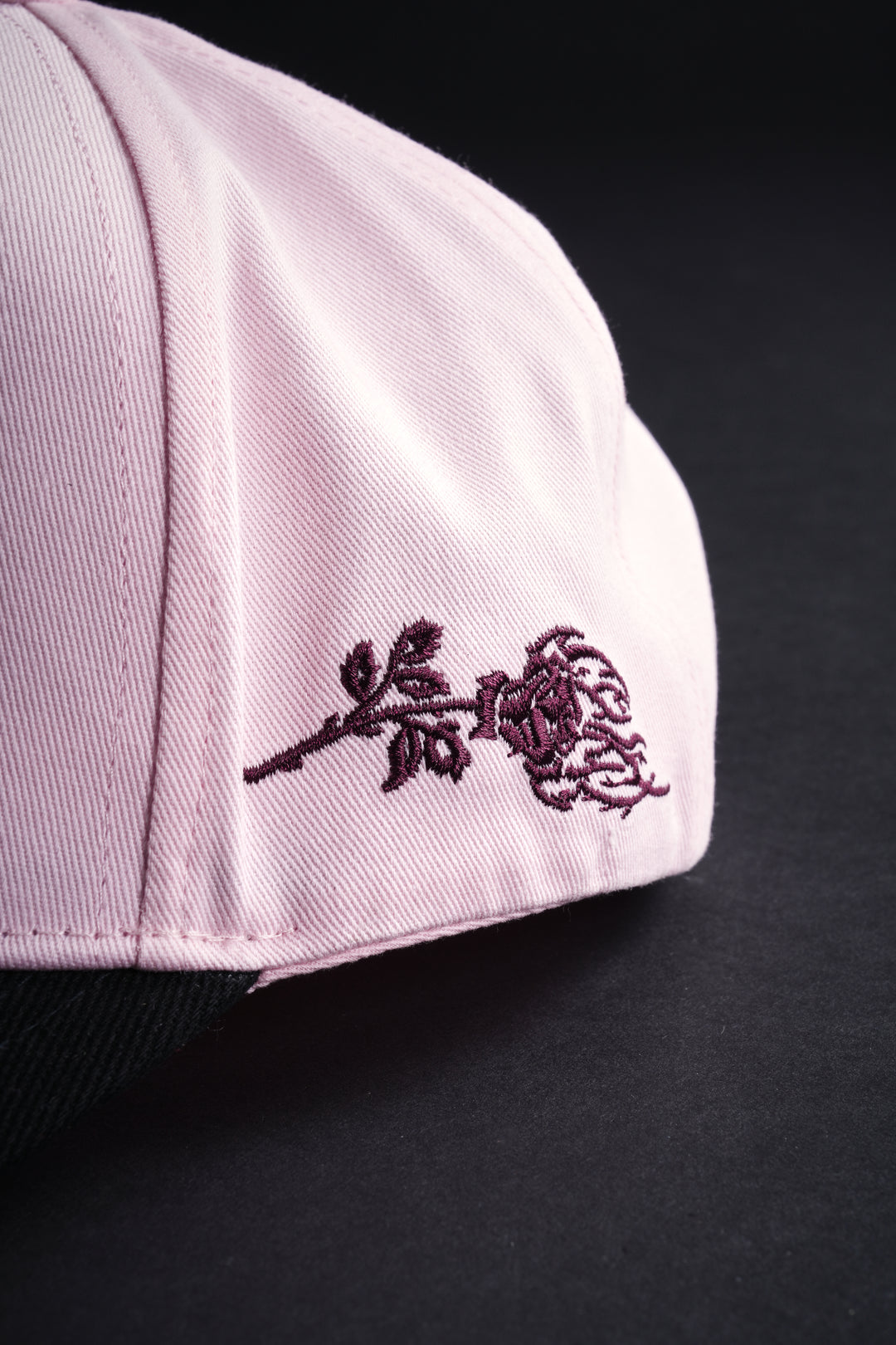 Civil Shuriken 5 Panel Snapback Hat in Baby Pink/Black