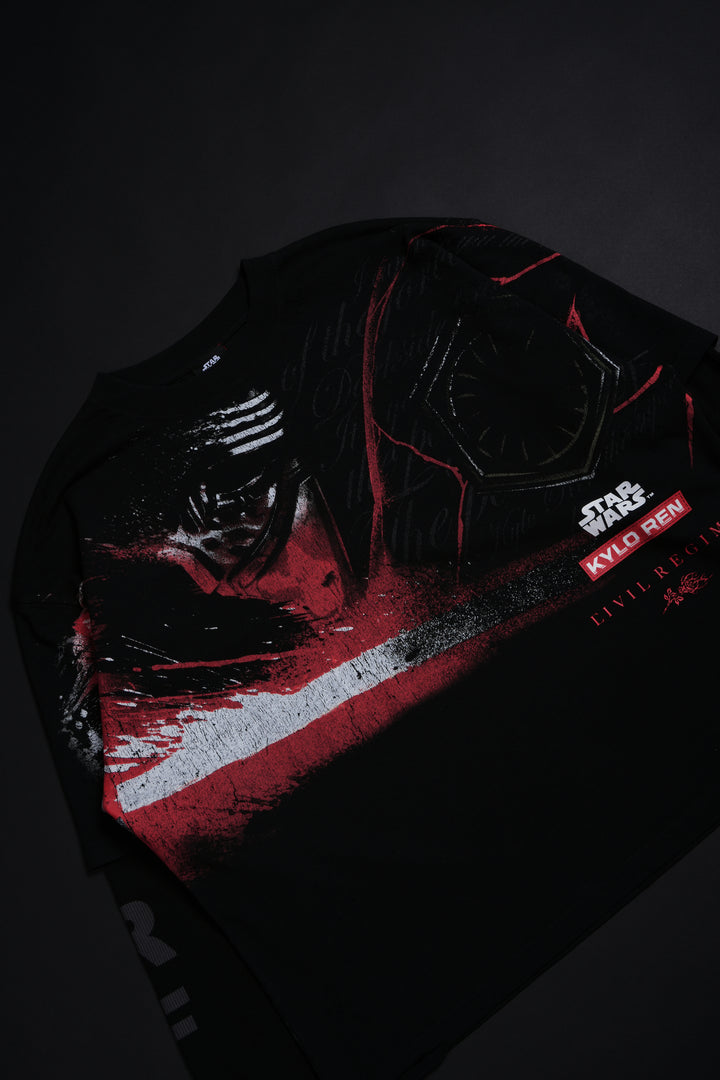 Kylo's Force Distressed Twofer in Black/Black
