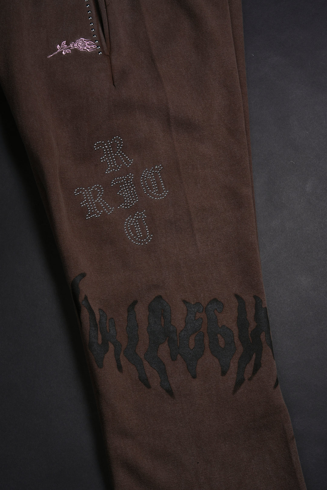Eternal Chaos Wide Leg Fleece Pants in Sun Faded Brown