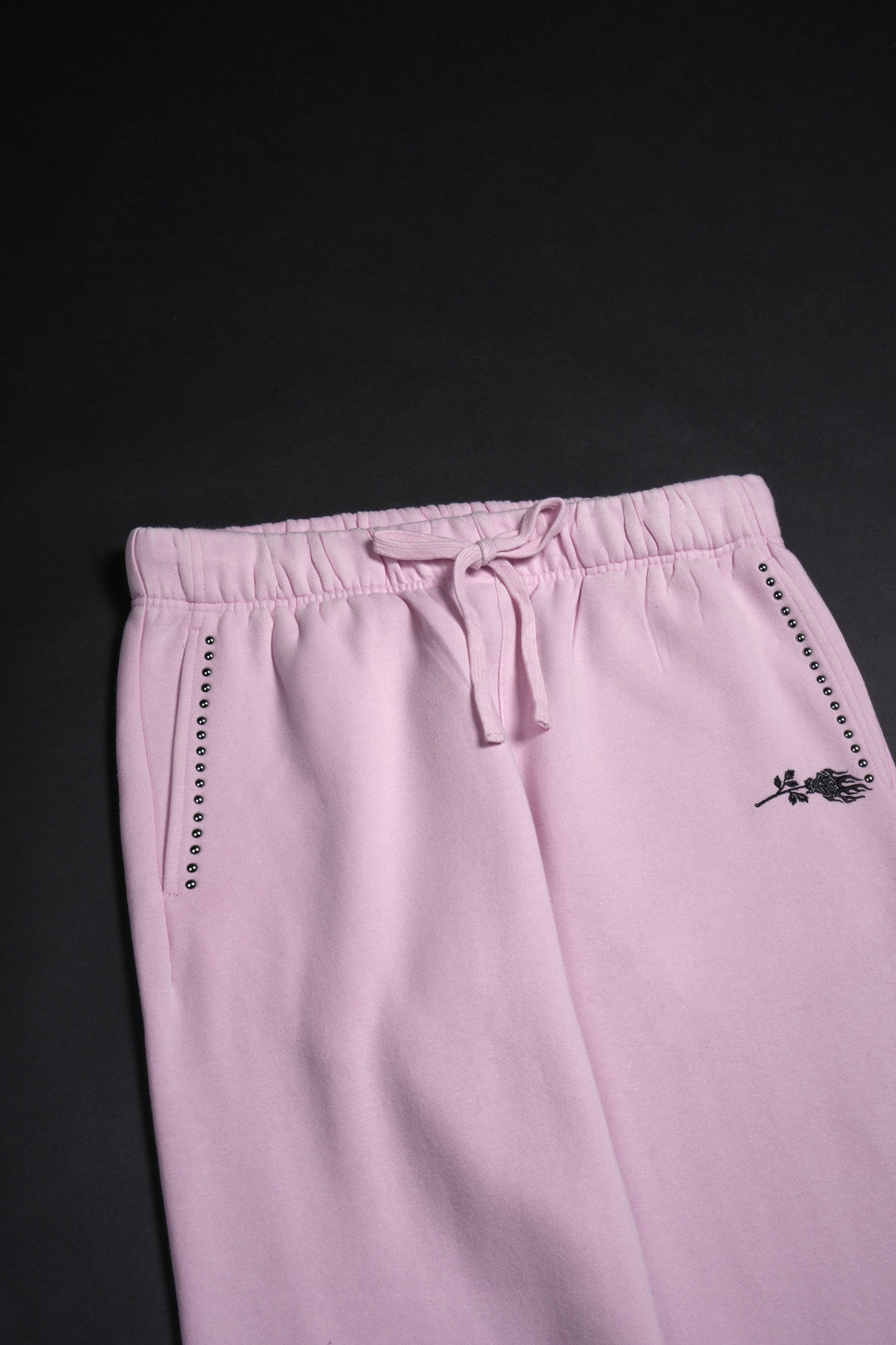 Wickedly Sweet Wide Leg Fleece Pants in Sun Faded Baby Pink