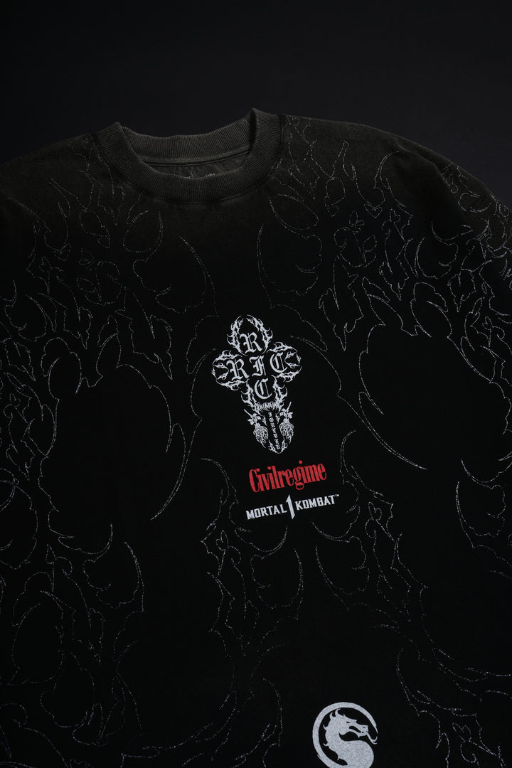 Baraka's Revenge American Classic Oversized Tee in Vintage Black