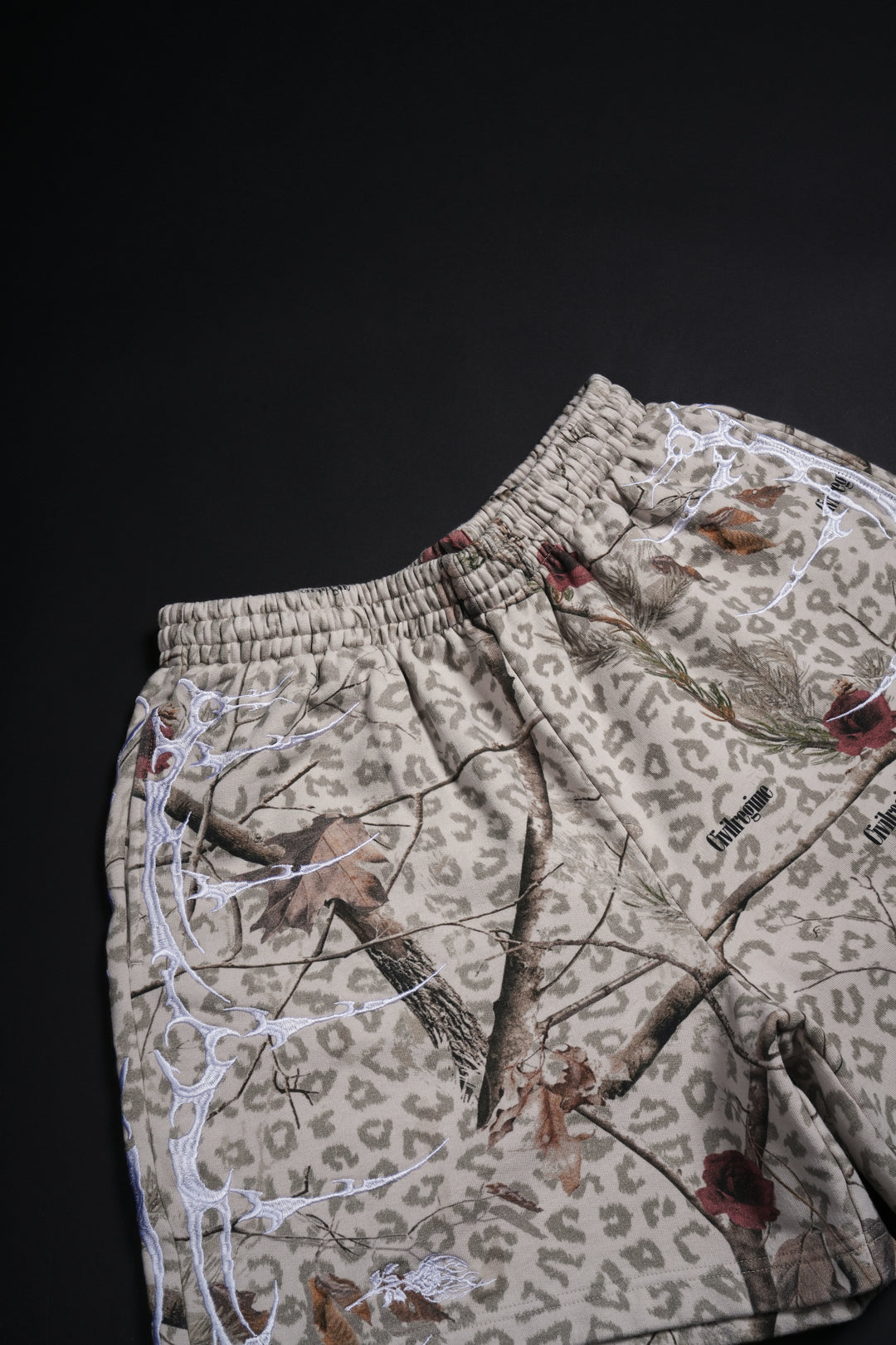 Core Brigade Baggy Shorts in Real Leopard Camo