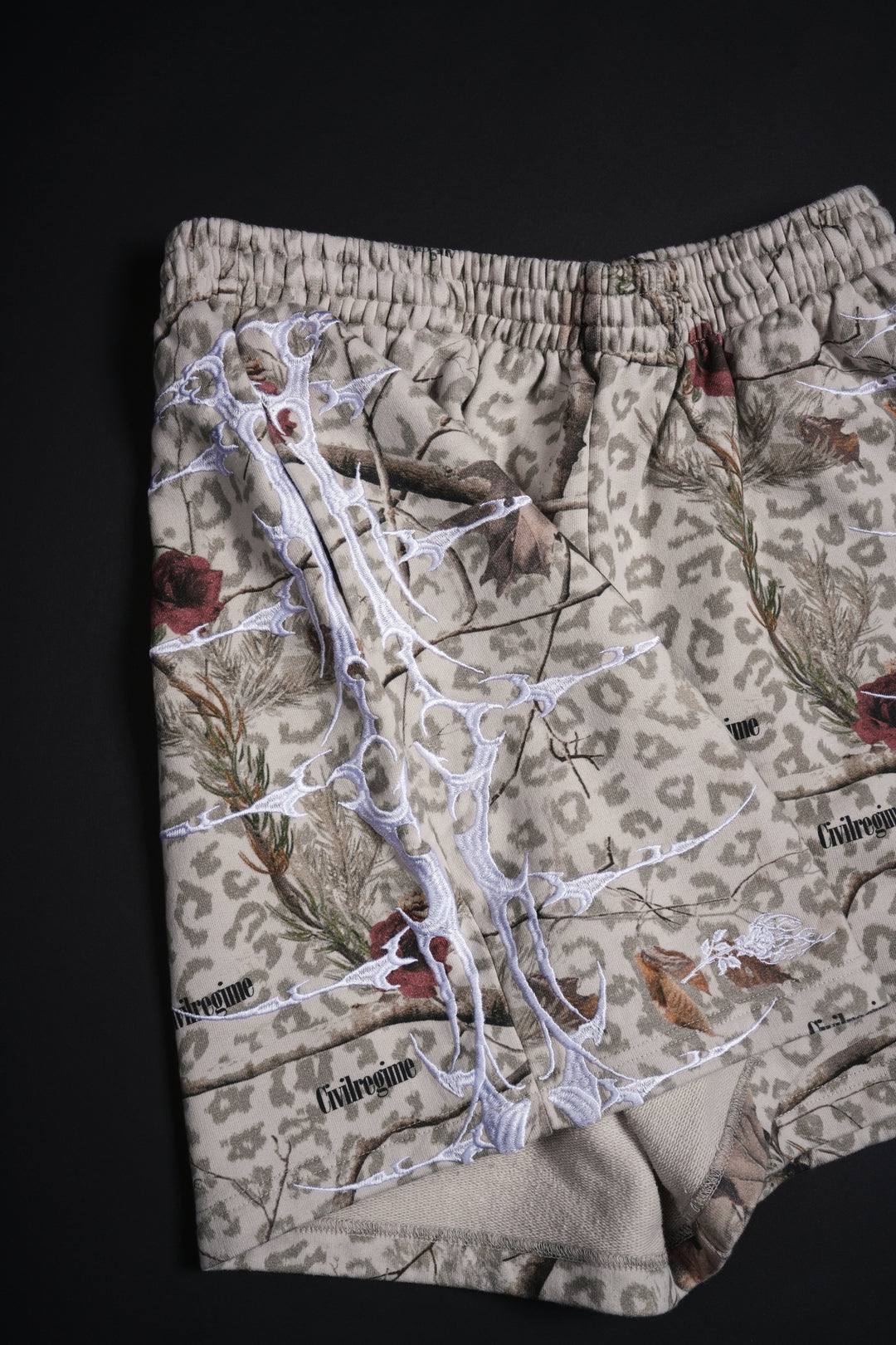 Core Brigade Baggy Shorts in Real Leopard Camo