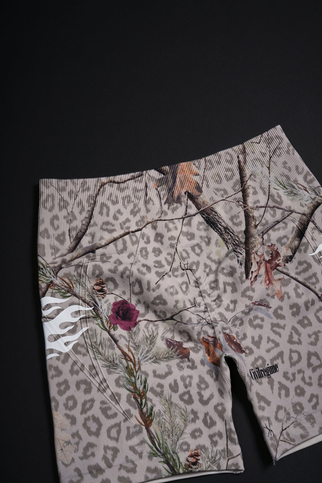 Concrete Training Seamless Shorts in Real Leopard Camo