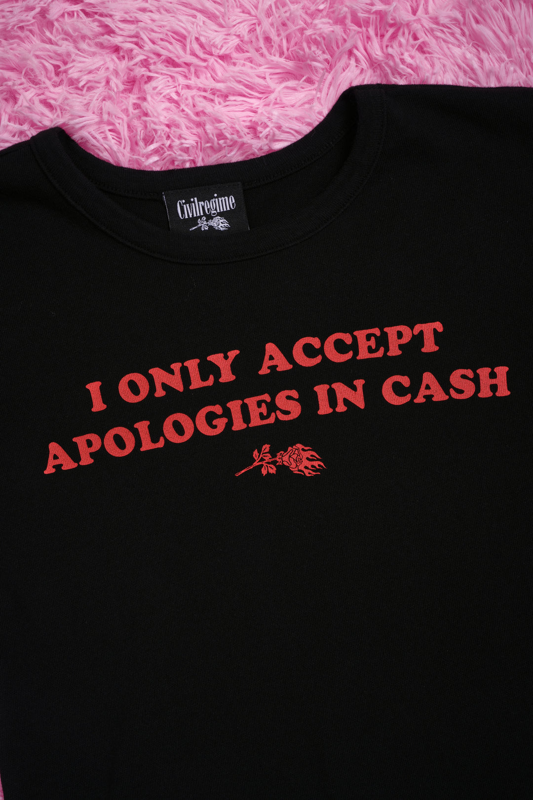 F*ck You Pay Me Baby Tee in Black