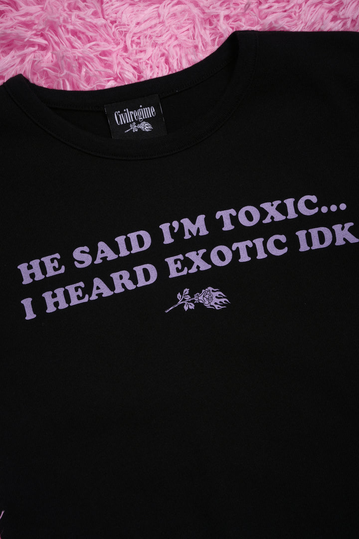 Come Over Baby Tee in Black