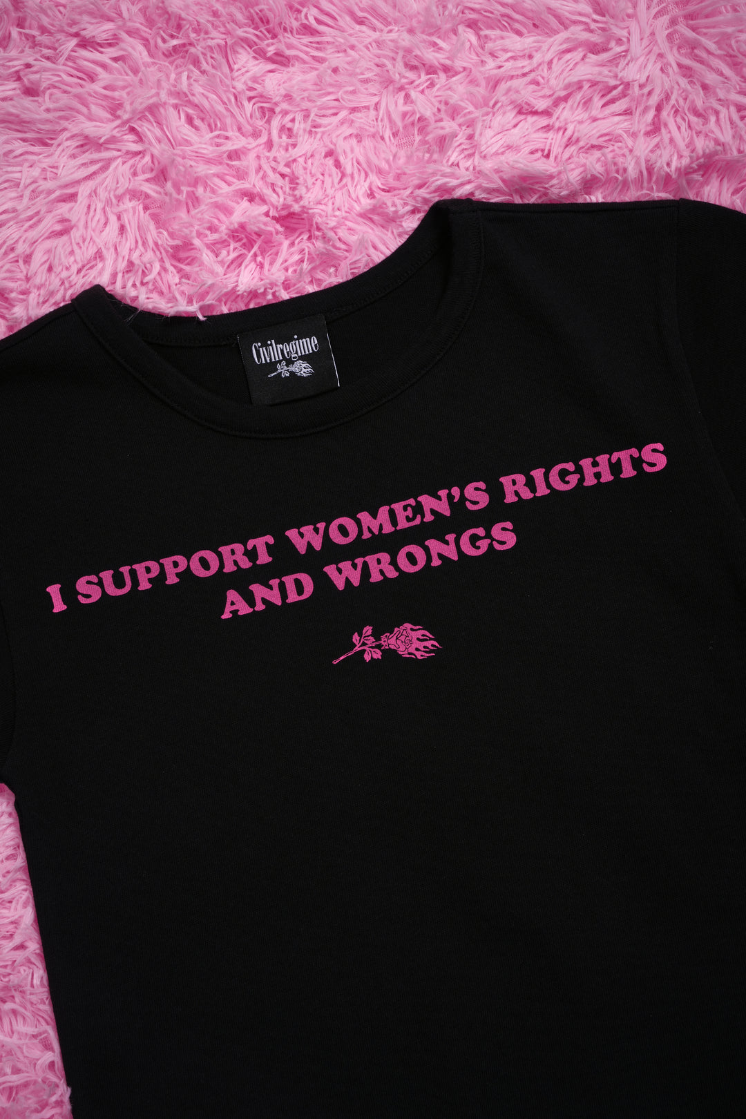 Justified Either Way Baby Tee in Black