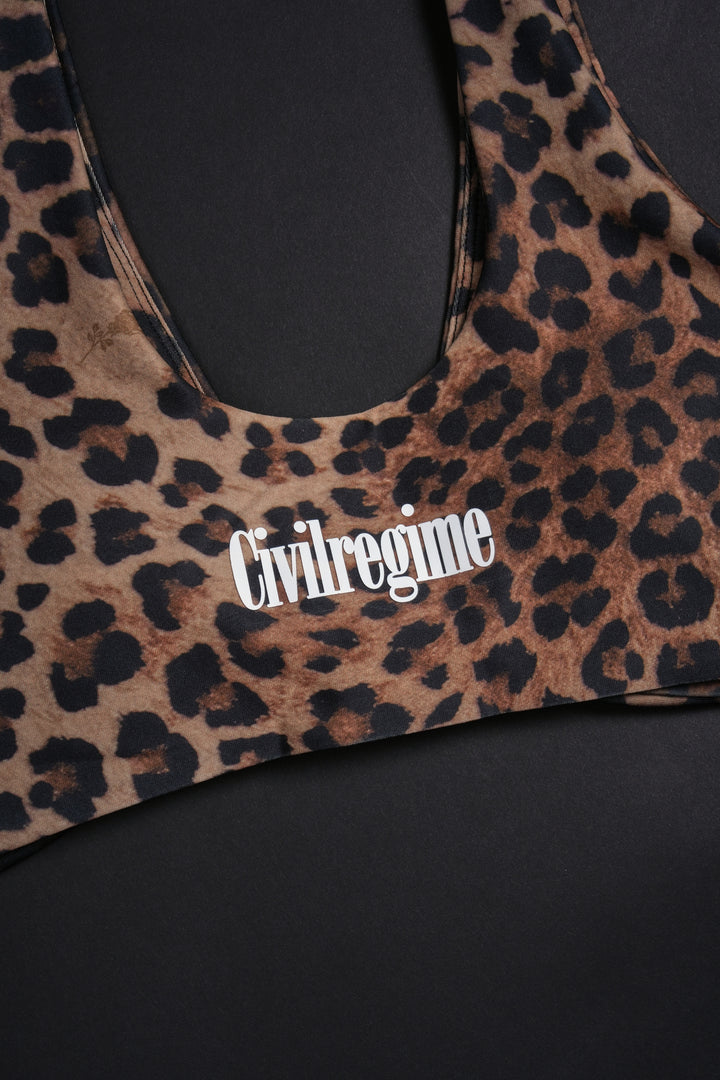 Leopard Twist Bra in Leopard