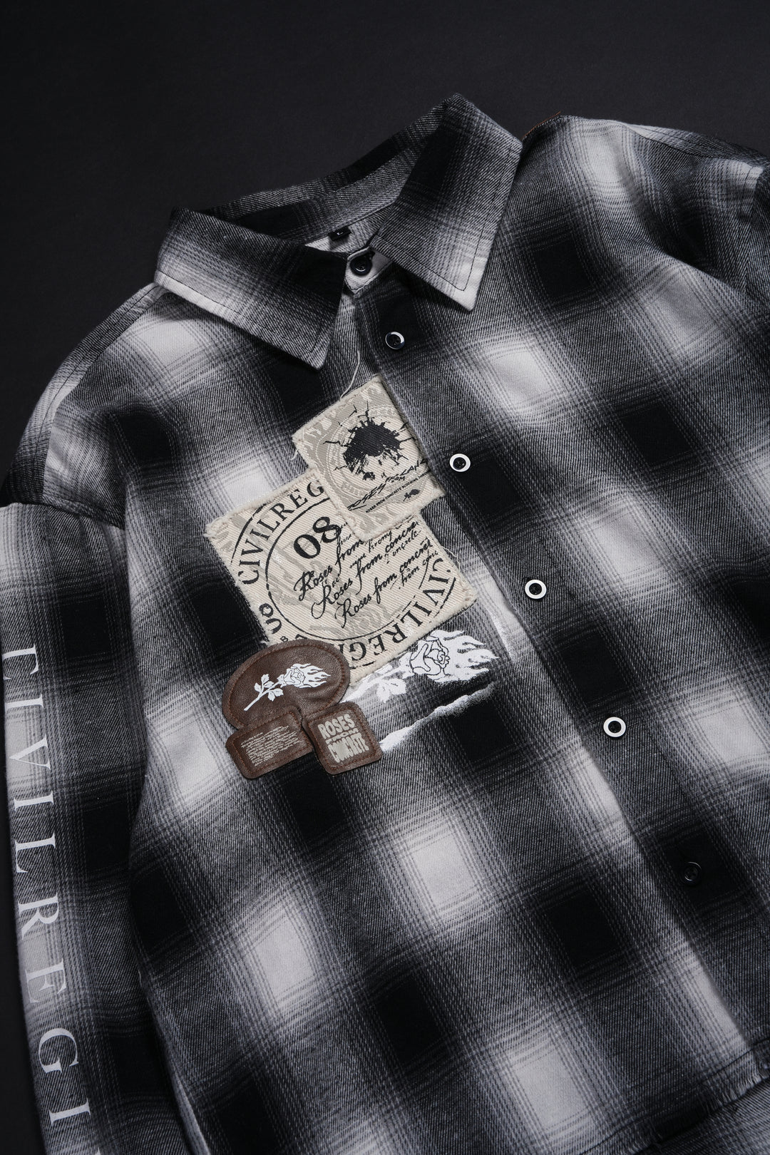 Wanted Cad Bane Ivar Flannel in Black Plaid