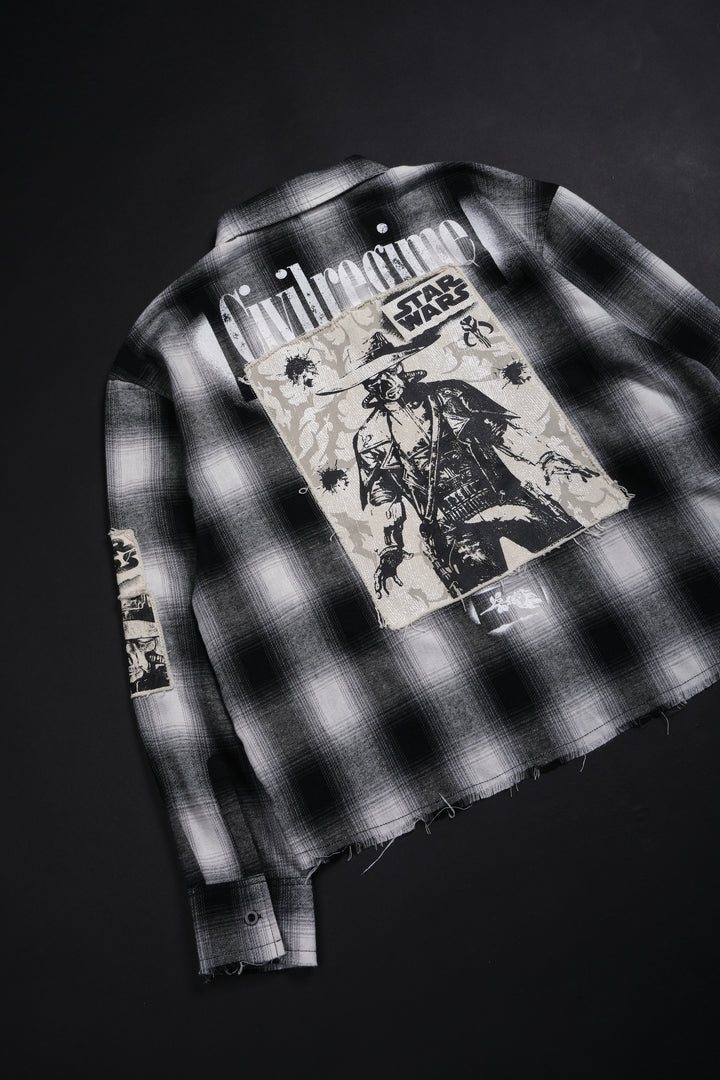 Wanted Cad Bane Ivar Flannel in Black Plaid