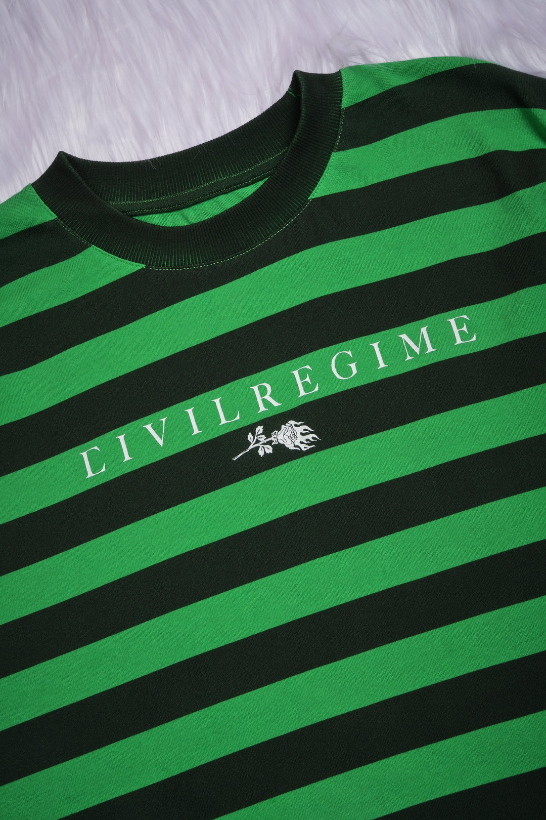 Casted American Classic Oversized Tee in Green/Black