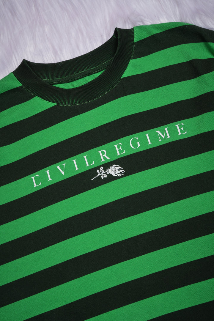 Casted American Classic Oversized Tee in Green/Black