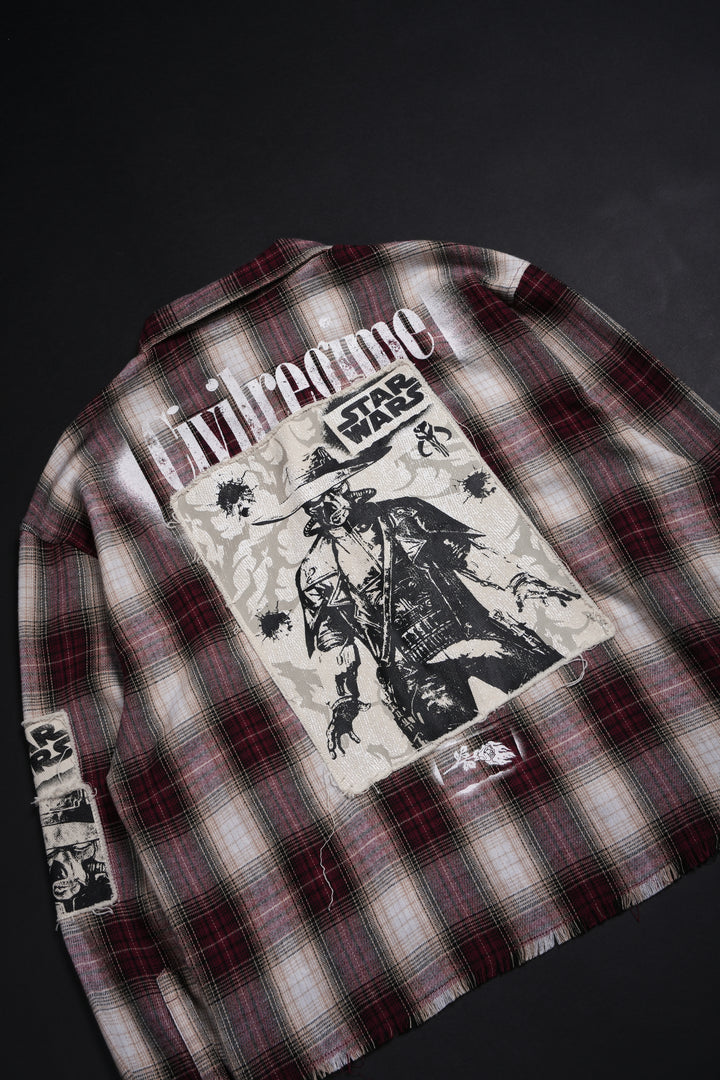 Wanted Cad Bane Ivar Flannel in Brown Plaid