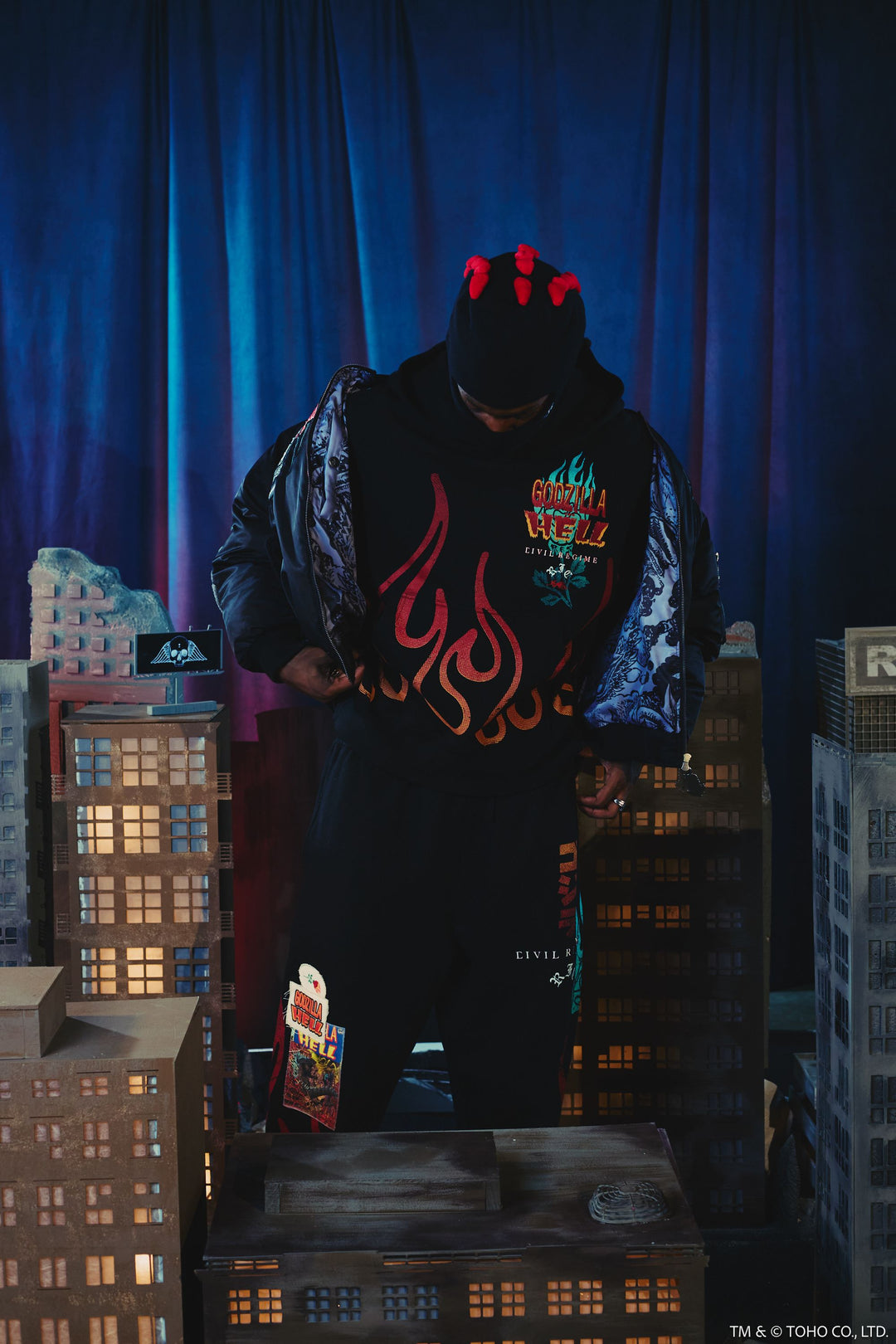 Godzilla Hell Lounger Sweat Pants in Black