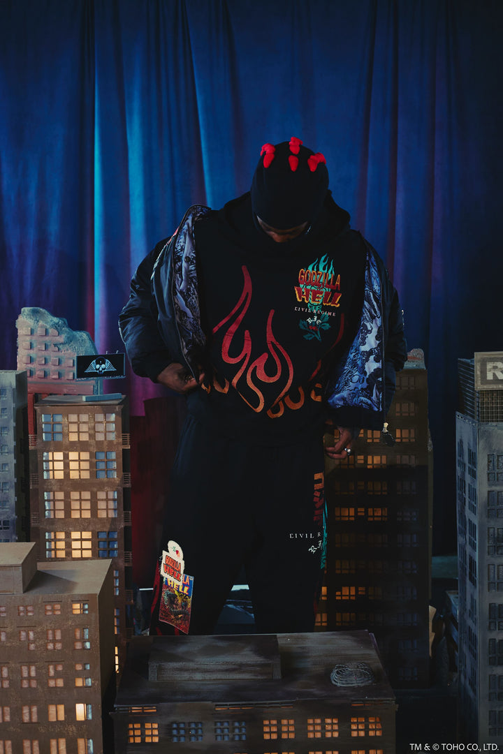 Godzilla Hell Lounger Sweat Pants in Black