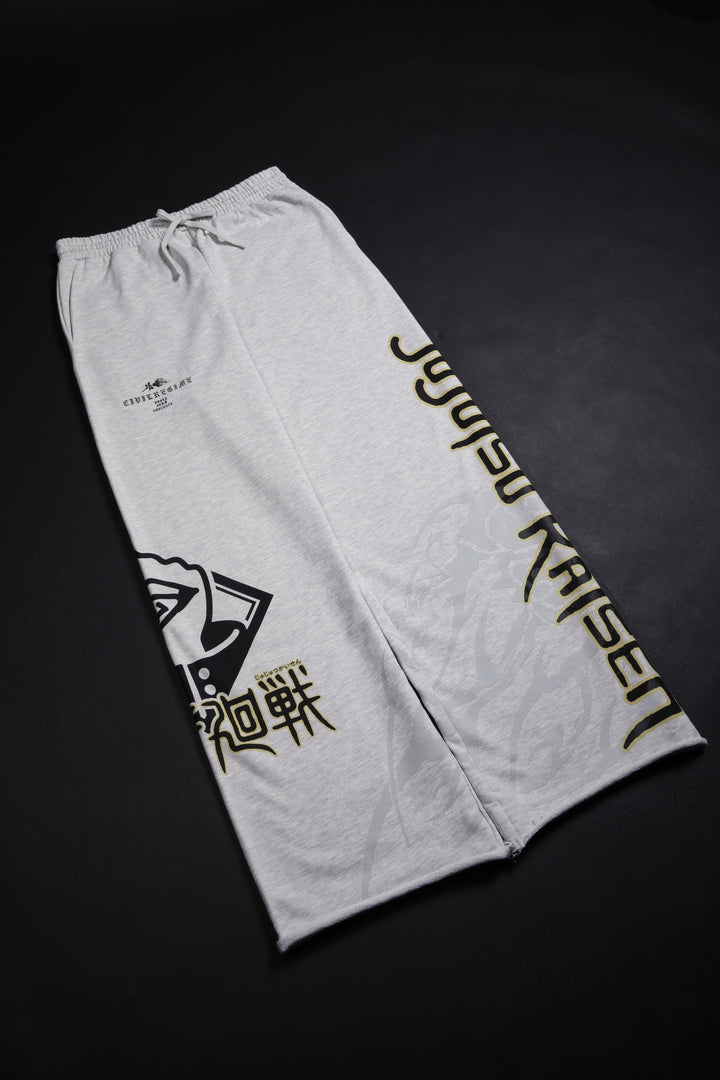 Cursed Energy Eternal Wide Leg Pants in Heather Gray