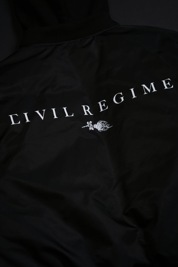 Haze Concrete Bomber Jacket in Black/Black