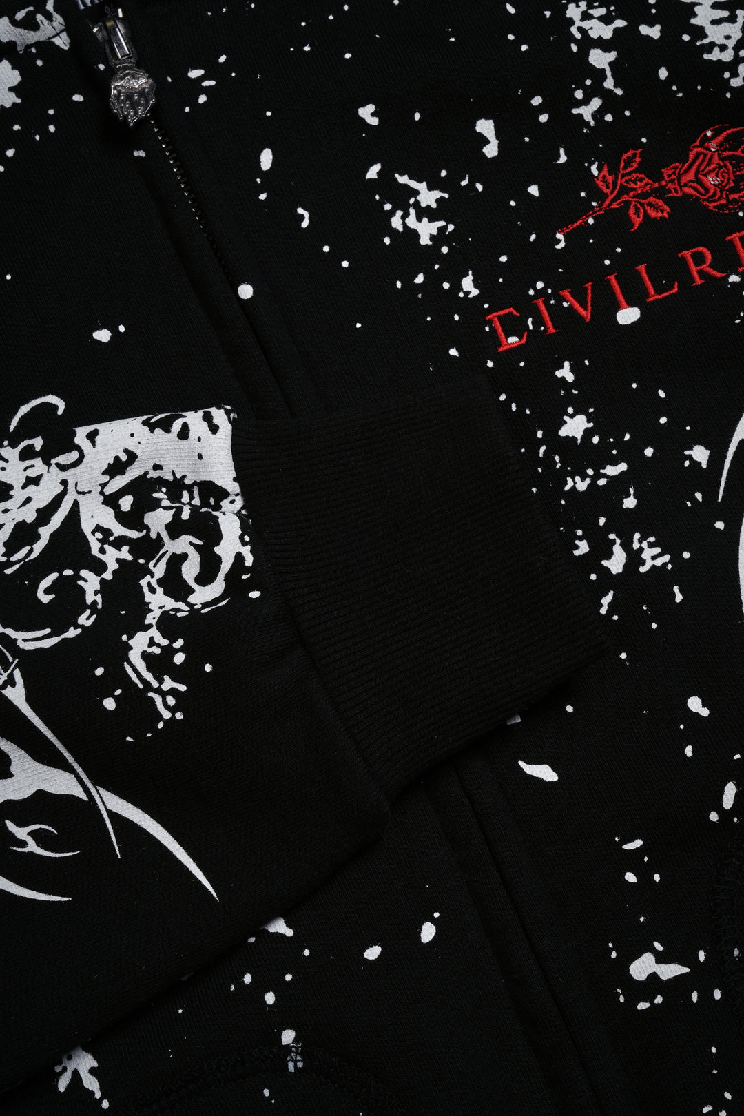 Ancient Ones Civil Zip Up Hoodie in Black