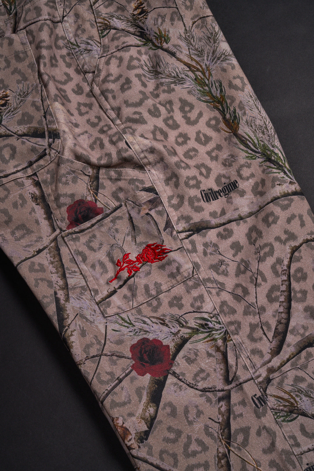 Concrete Forest Work Wear Pants in Real Leopard Camo