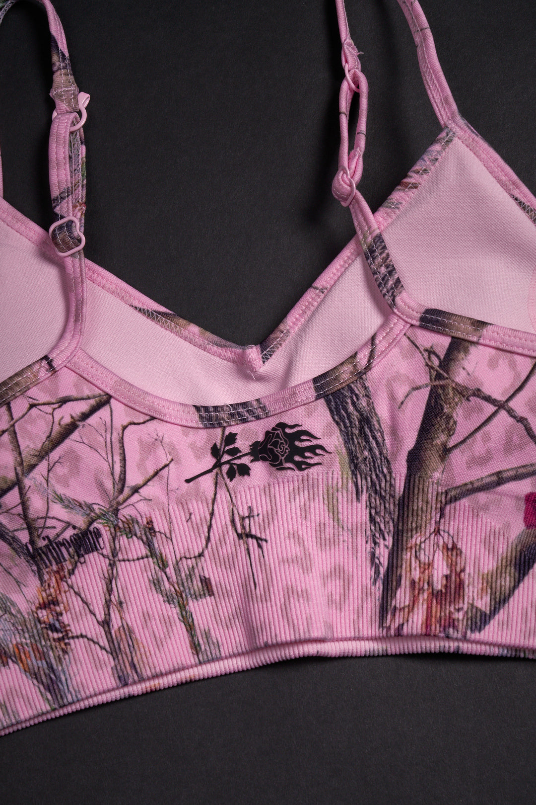 Concrete Forest Kelly Seamless Bra in Baby Pink Real Leopard Camo