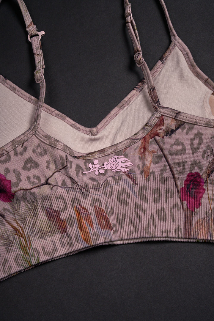 Concrete Forest Kelly Seamless Bra in Real Leopard Camo