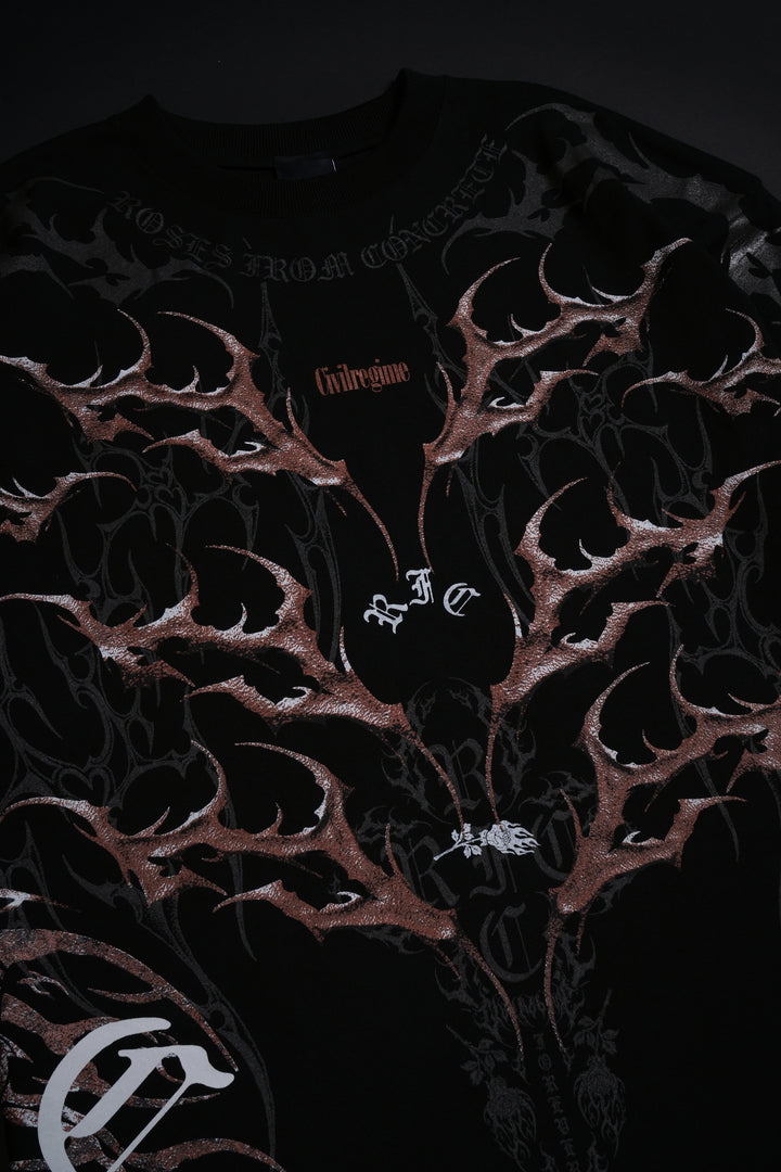 Ichigo's Bankai 199X "Side By Side" Oversized Tee in Black