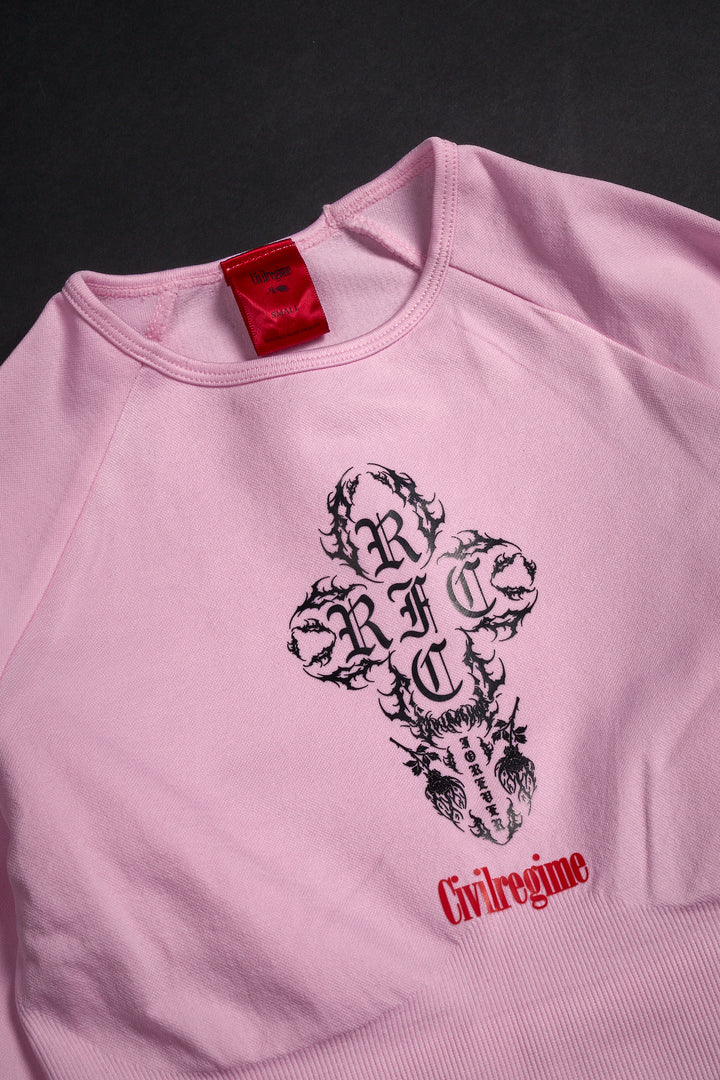 Rise Up Seamless L/S Top in Baby Pink