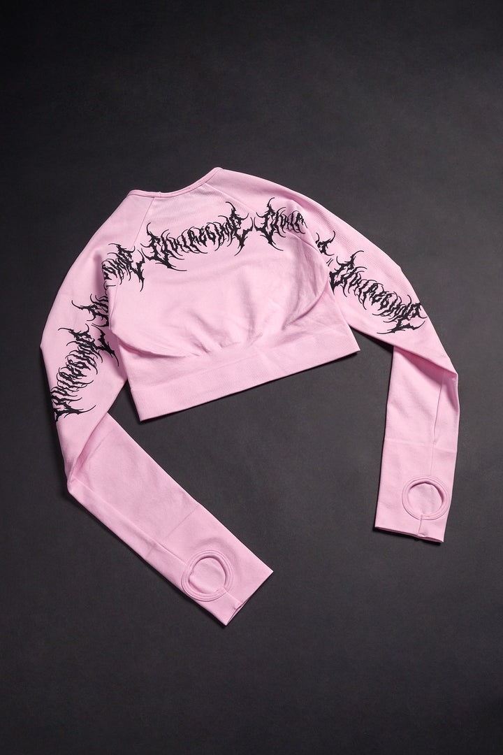 Rise Up Seamless L/S Top in Baby Pink