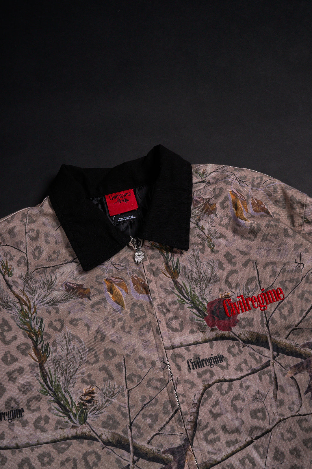 Rise From Concrete Gas Jacket in Real Leopard Camo