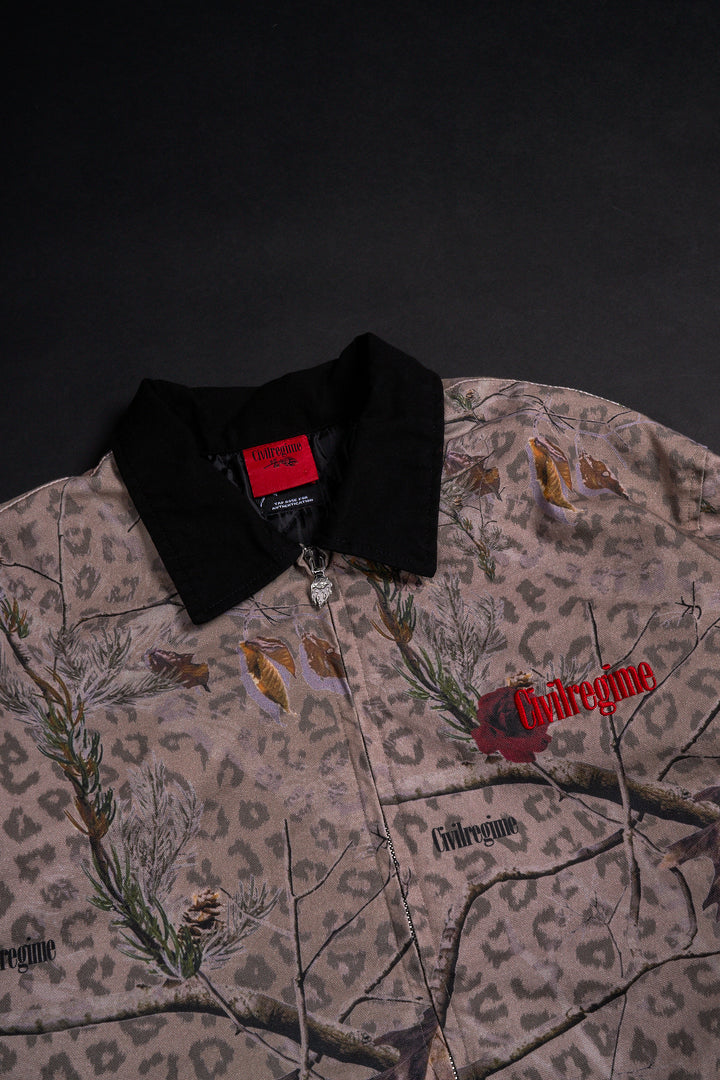 Rise From Concrete Gas Jacket in Real Leopard Camo