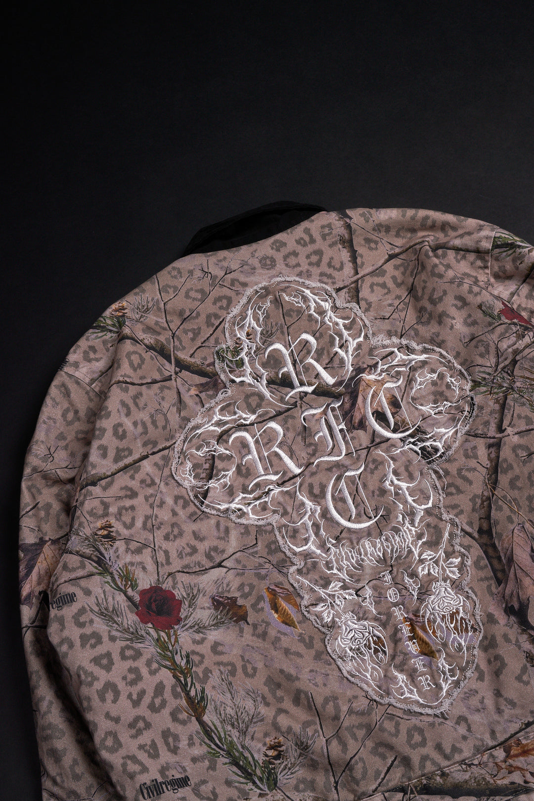 Rise From Concrete Gas Jacket in Real Leopard Camo