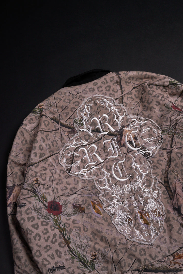 Rise From Concrete Gas Jacket in Real Leopard Camo