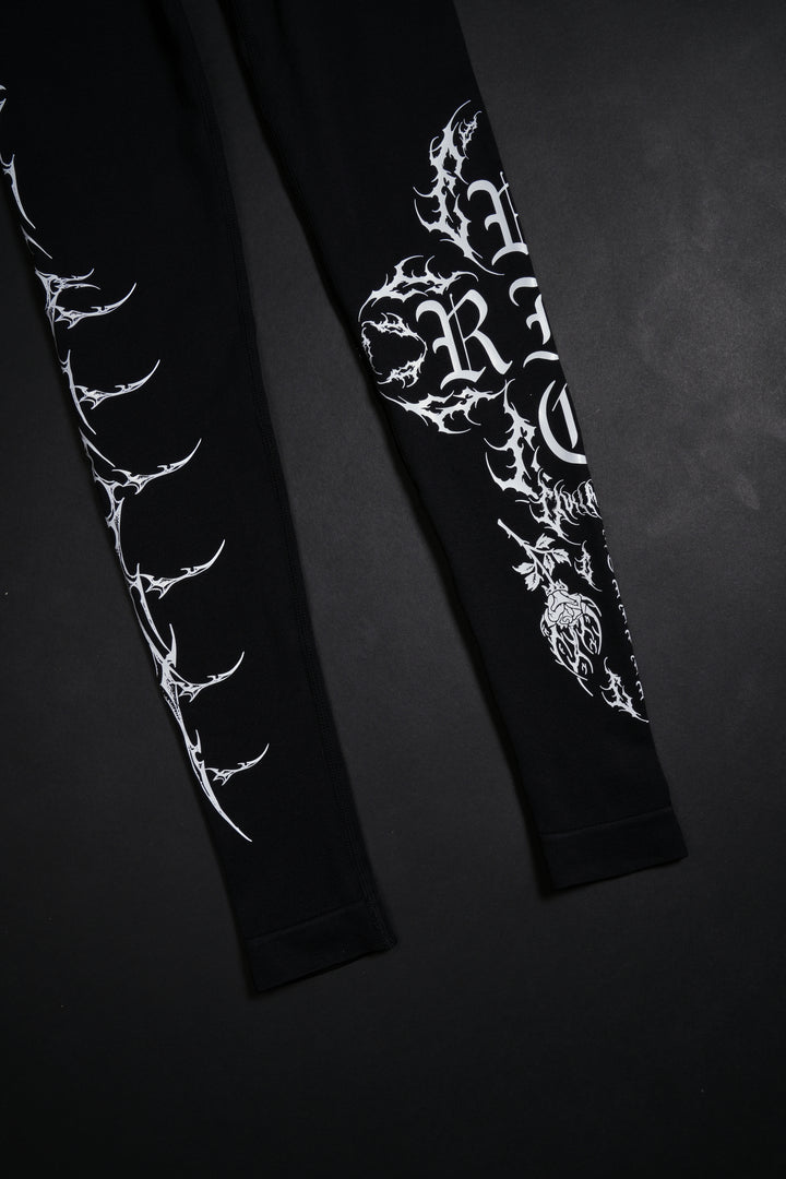 Sinister Bloom Kelly Seamless Scrunch Leggings in Black