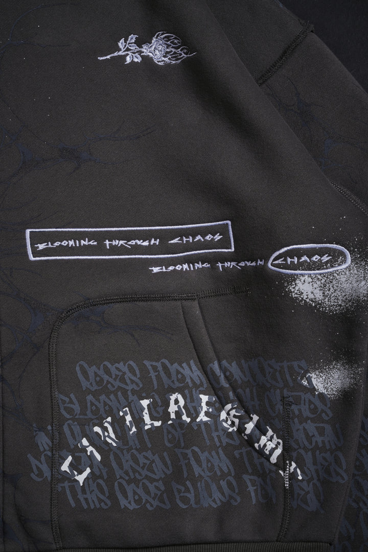 Toy Civil Zip Up Hoodie in Vintage Ashes