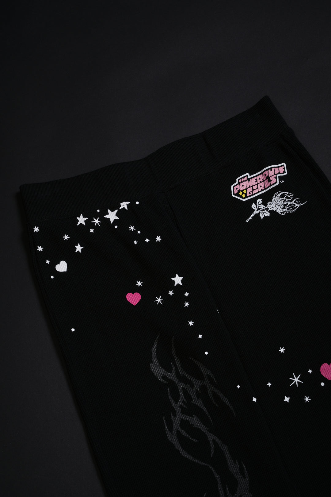 Contamination Waffle Thermal Flared Leggings in Black