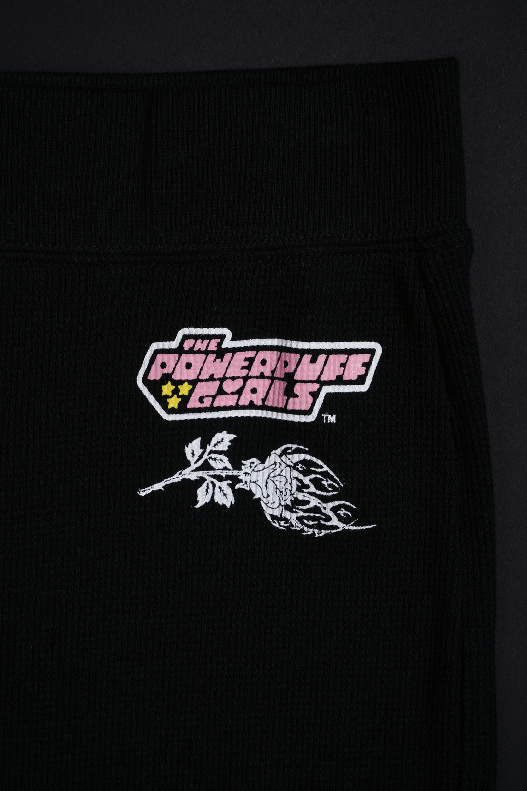 Contamination Waffle Thermal Flared Leggings in Black