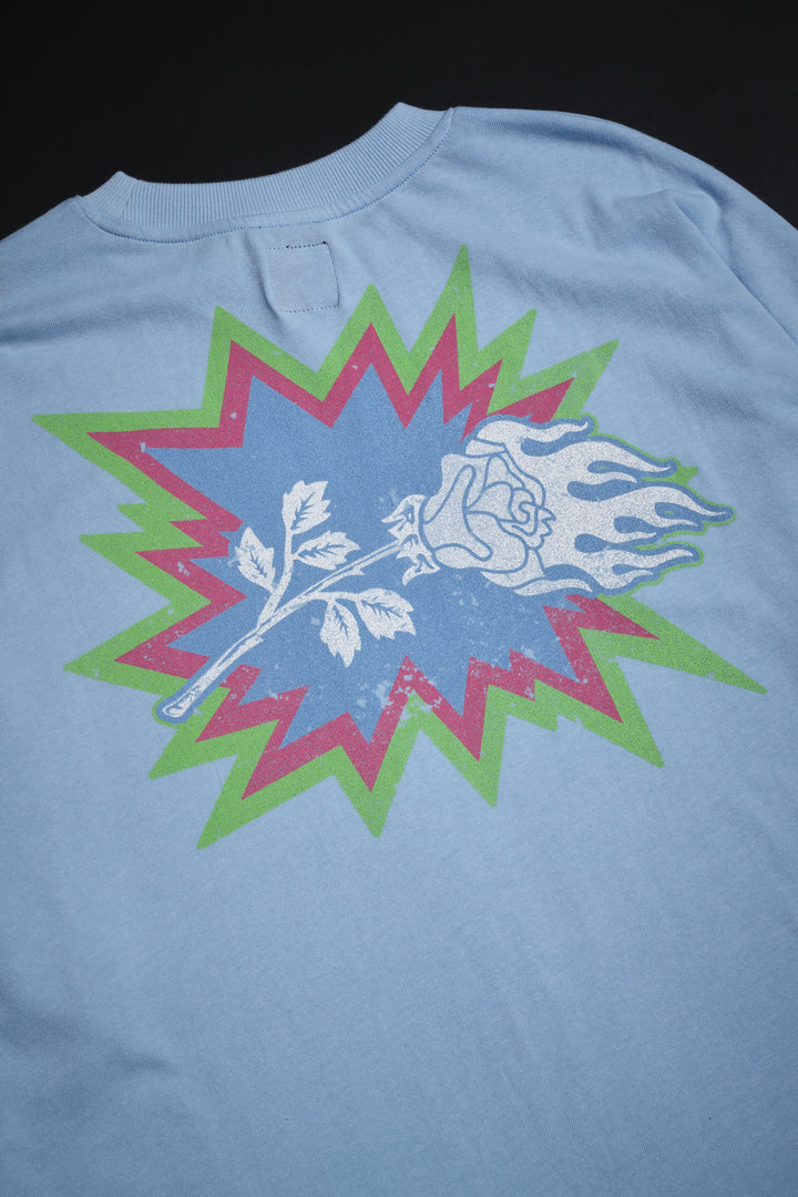 Powerpuff Girls Run The World American Classic Oversized Tee in Pale Blue