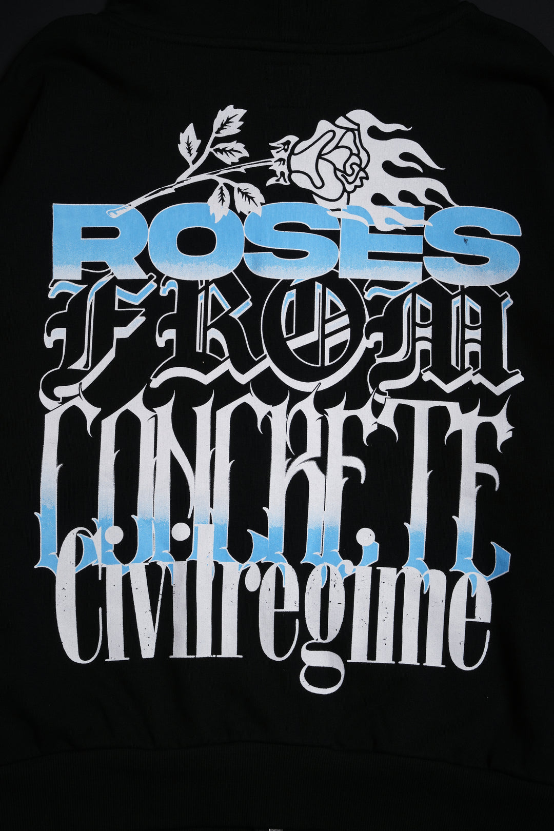 Bubbles Civil Zip Up Hoodie in Black