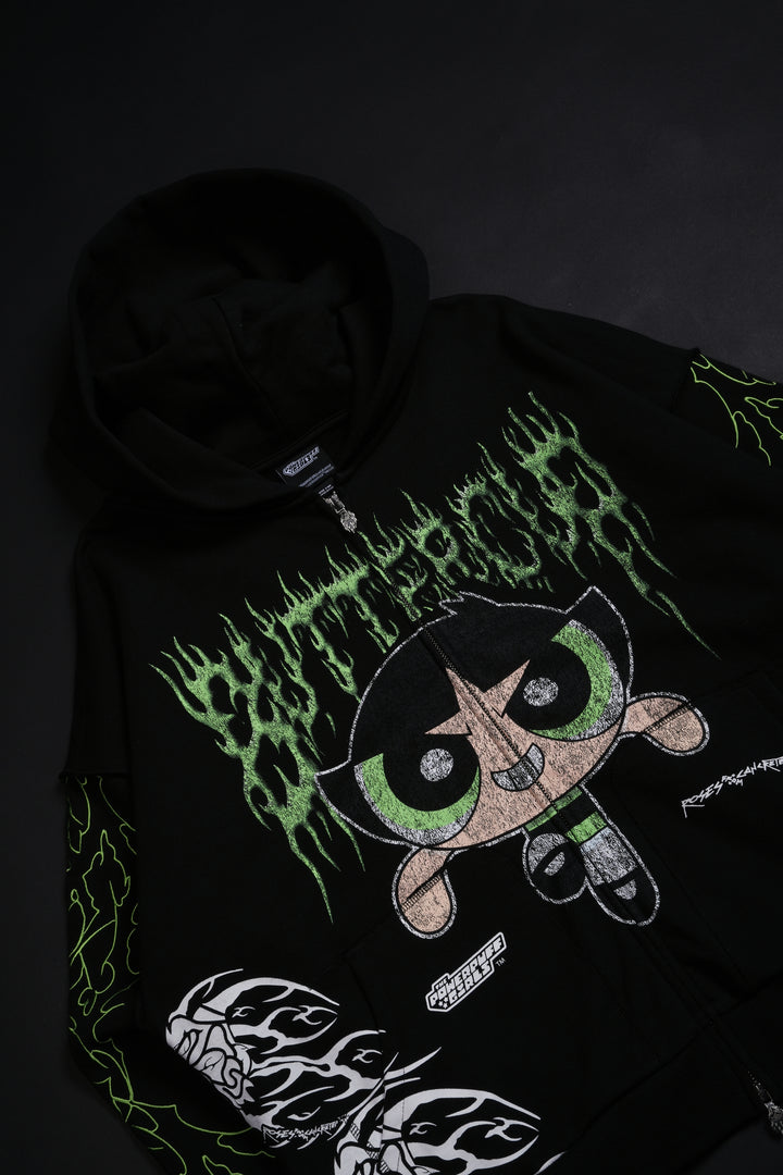 Buttercup Civil Zip Up Hoodie in Black